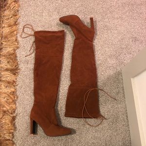 Cognac Over the Knee/Knee High Boots